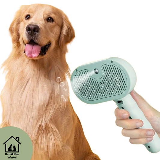 Huis & Dier Winkel - Stoomborstel voor Katten & Honden met Zelfreinigende Haarverwijdering