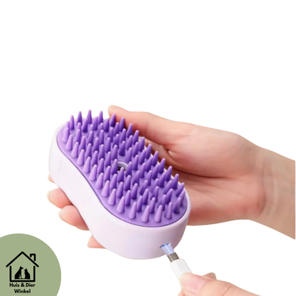Huis & Dier Winkel - Luxe Dierenborstel met Stoom & Spraytechnologie