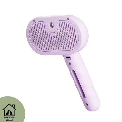 Huis & Dier Winkel - Stoomborstel voor Katten & Honden met Zelfreinigende Haarverwijdering