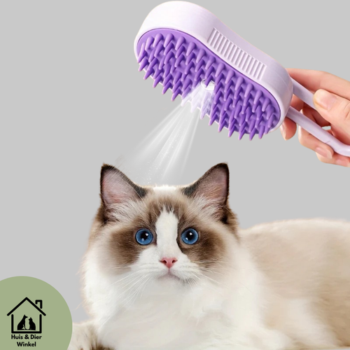 Huis & Dier Winkel - Luxe Dierenborstel met Stoom & Spraytechnologie